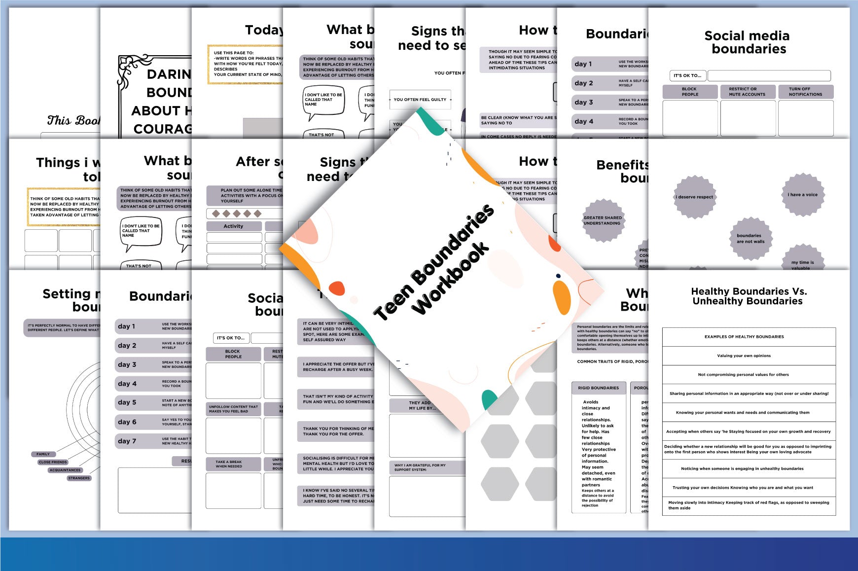 Teen Boundaries Workbook for Personal Growth