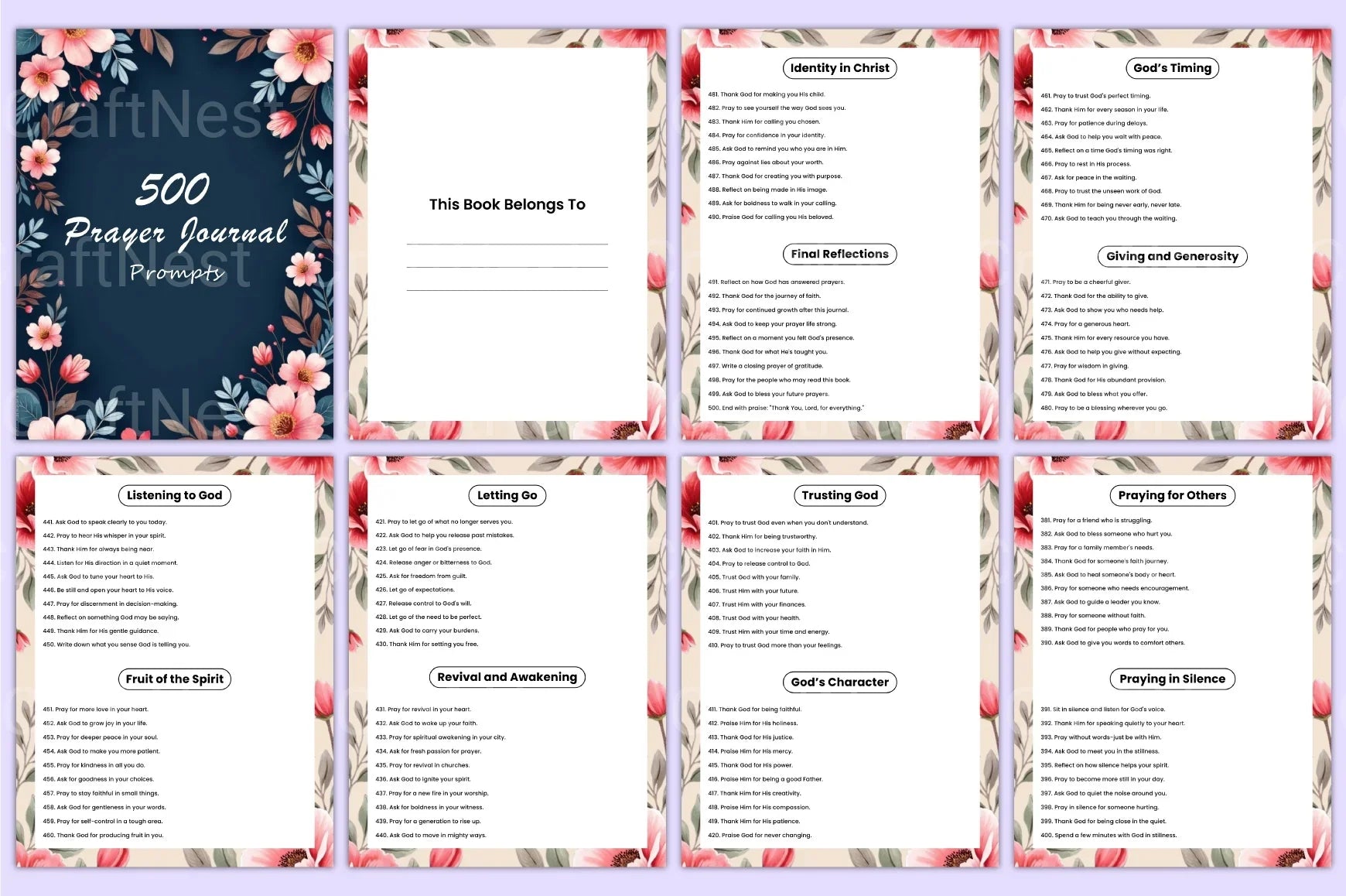 Prayer Prompts Guide for Inspiration - CraftNest - Digital Crafting and Art