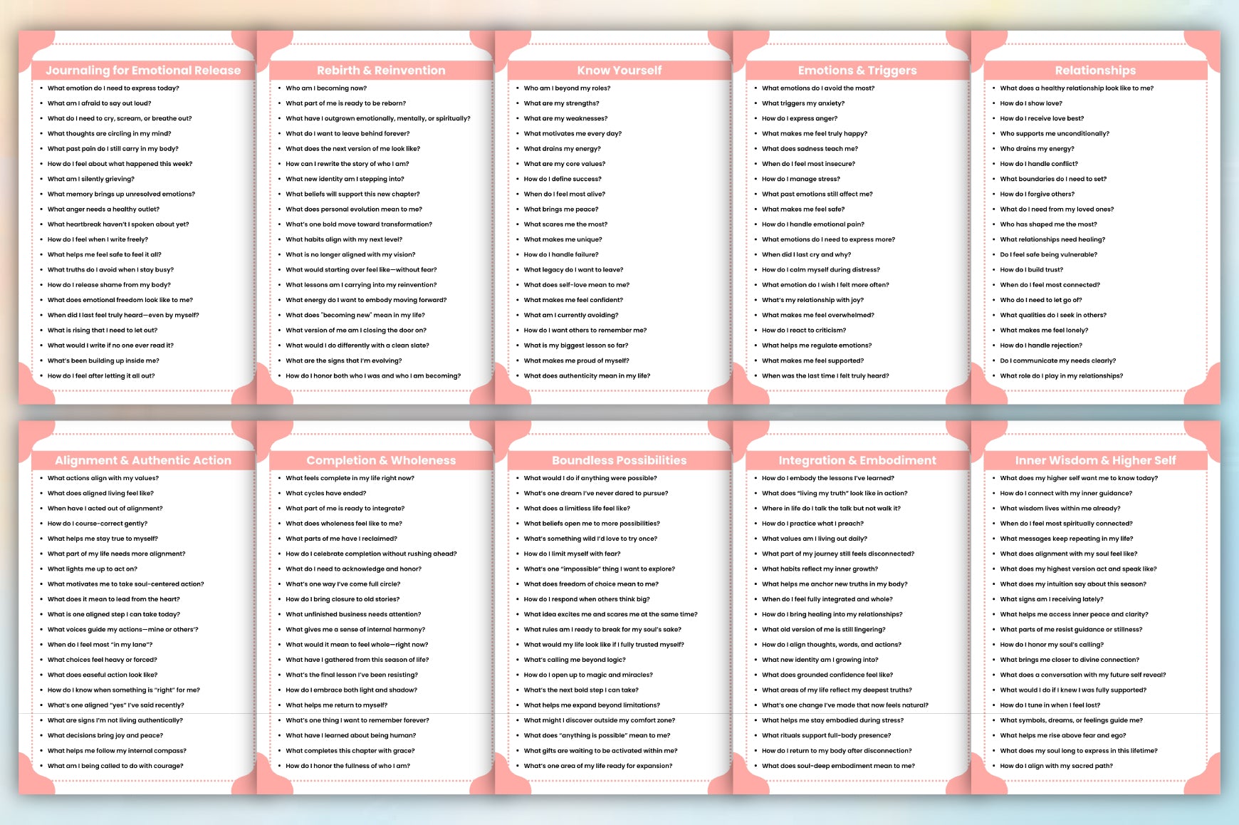 Self Reflection Prompts for Personal Growth