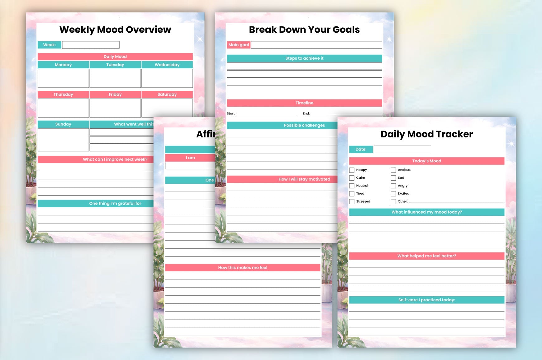 Mental Reset Relax Planner