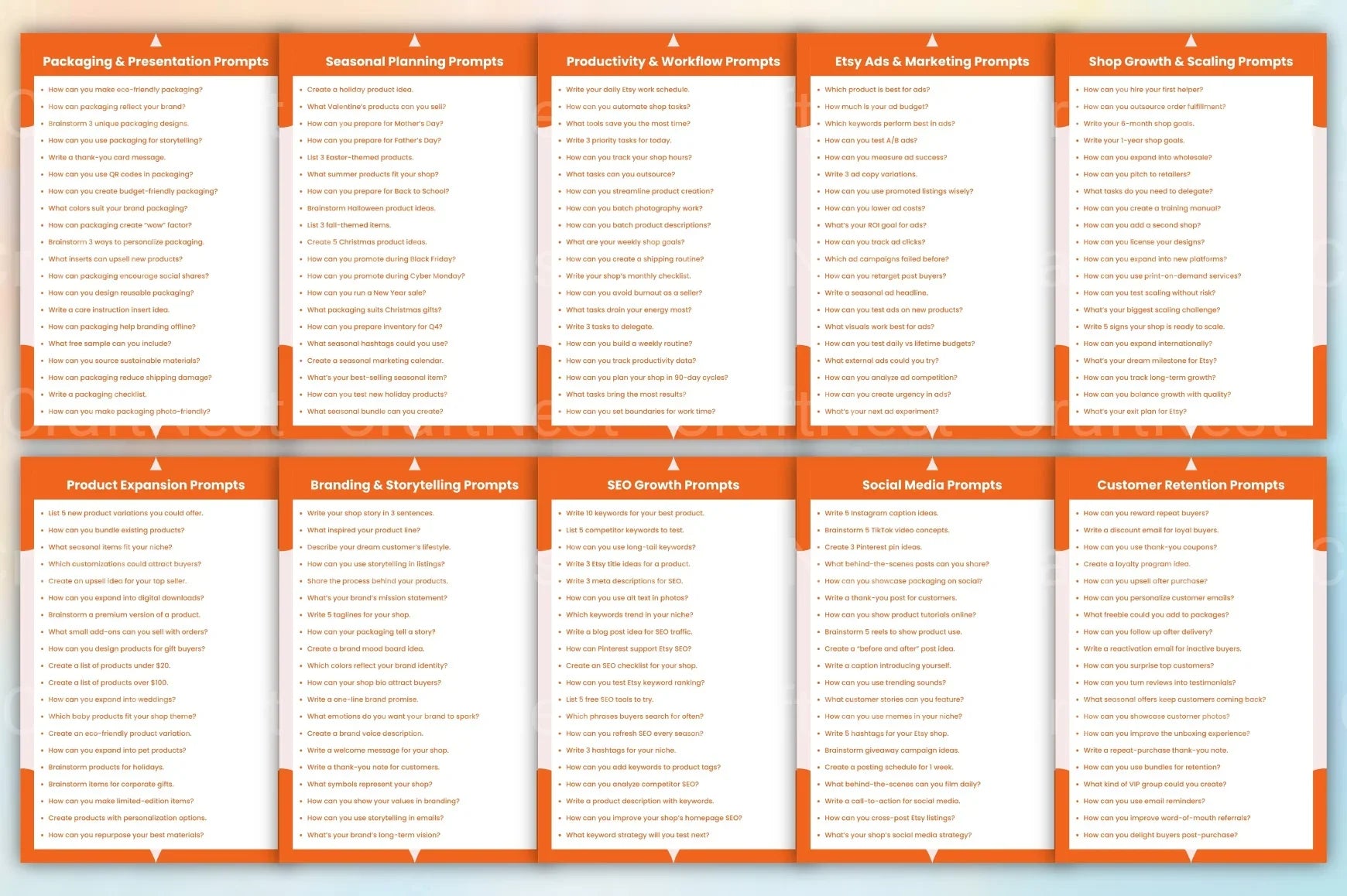 Etsy Seller Starter Prompts Book - CraftNest - Digital Crafting and Art
