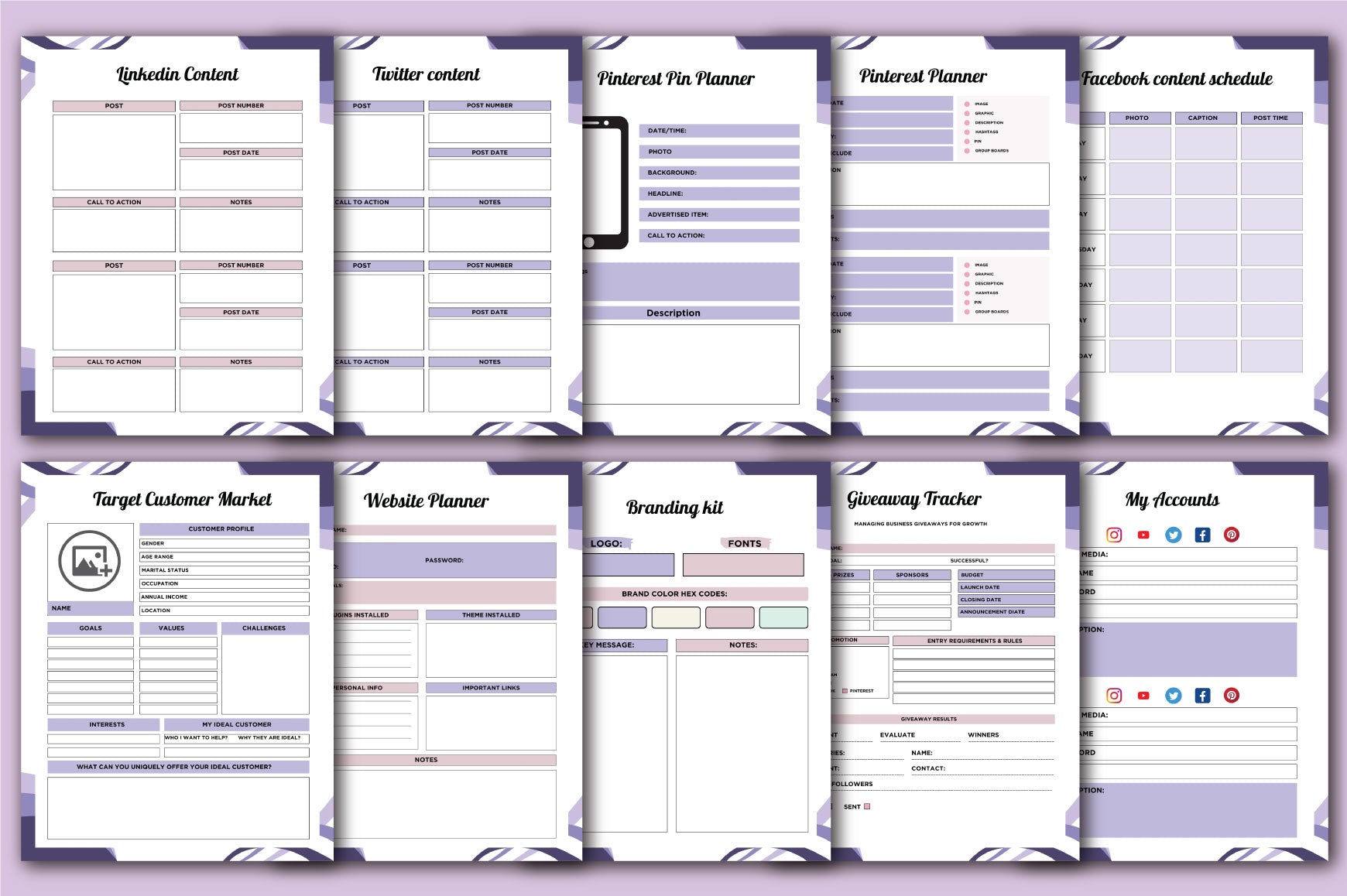 Social Media Marketing Planner