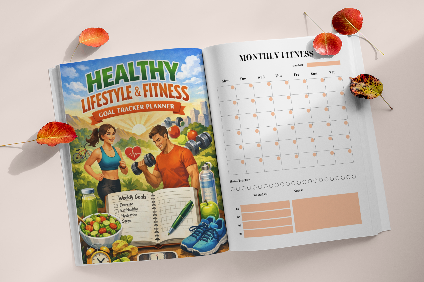 Healthy Lifestyle Fitness Goal Planner