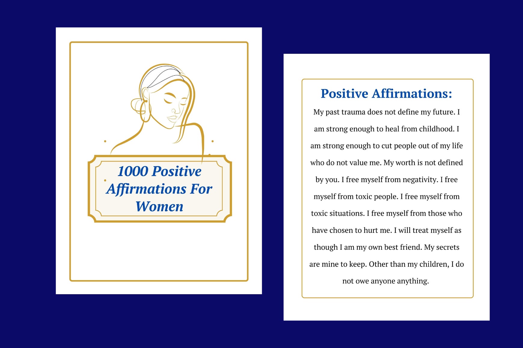 Positive Affirmations Planner for Women