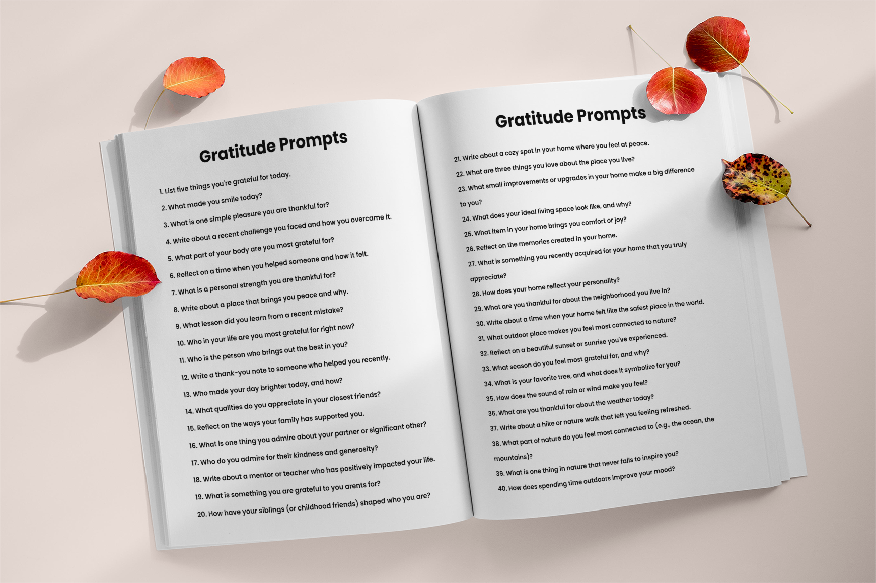 Grateful Mindset Prompts