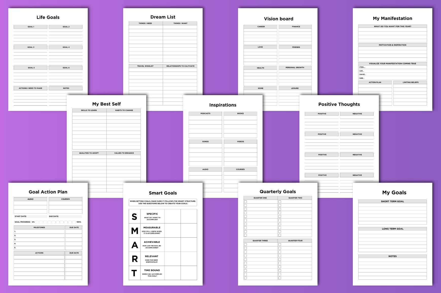Dream Life Self Care Planner