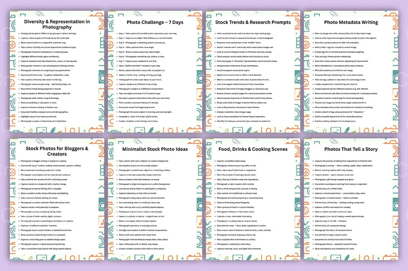 Stock Photography Prompts for Creative Inspiration - CraftNest - Digital Crafting and Art