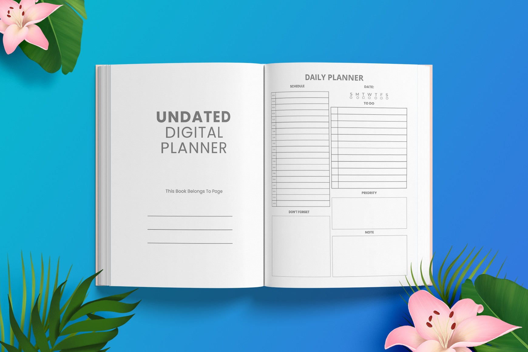 Undated Planner for Organization and Productivity