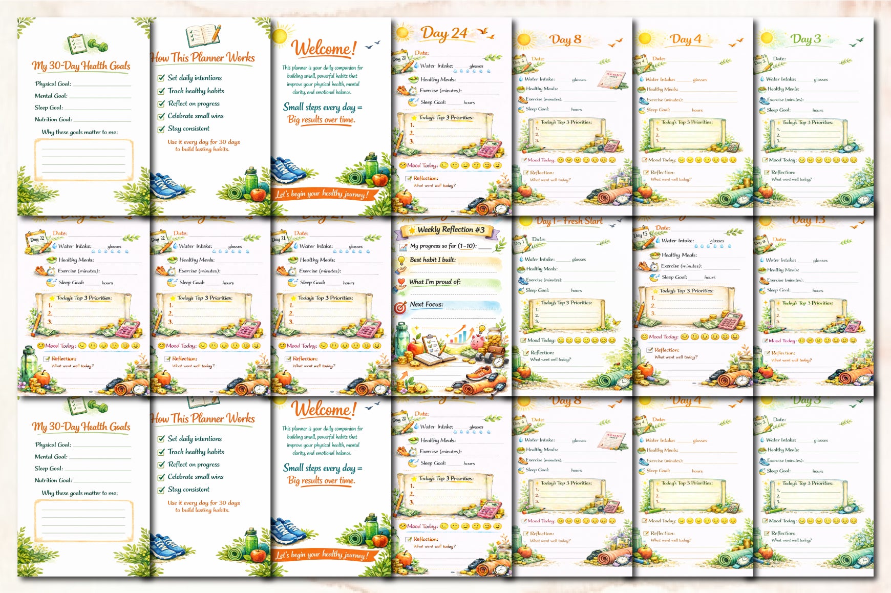 Healthy Habits Daily Planner