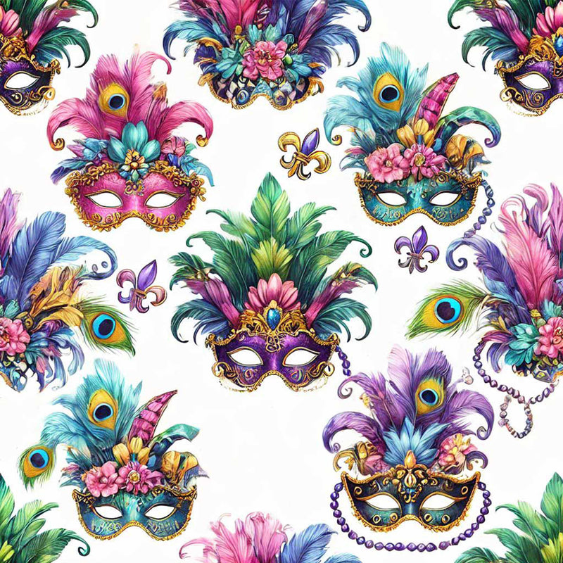 Mardi Gras Seamless Digital Paper - CraftNest - Digital Crafting and Art