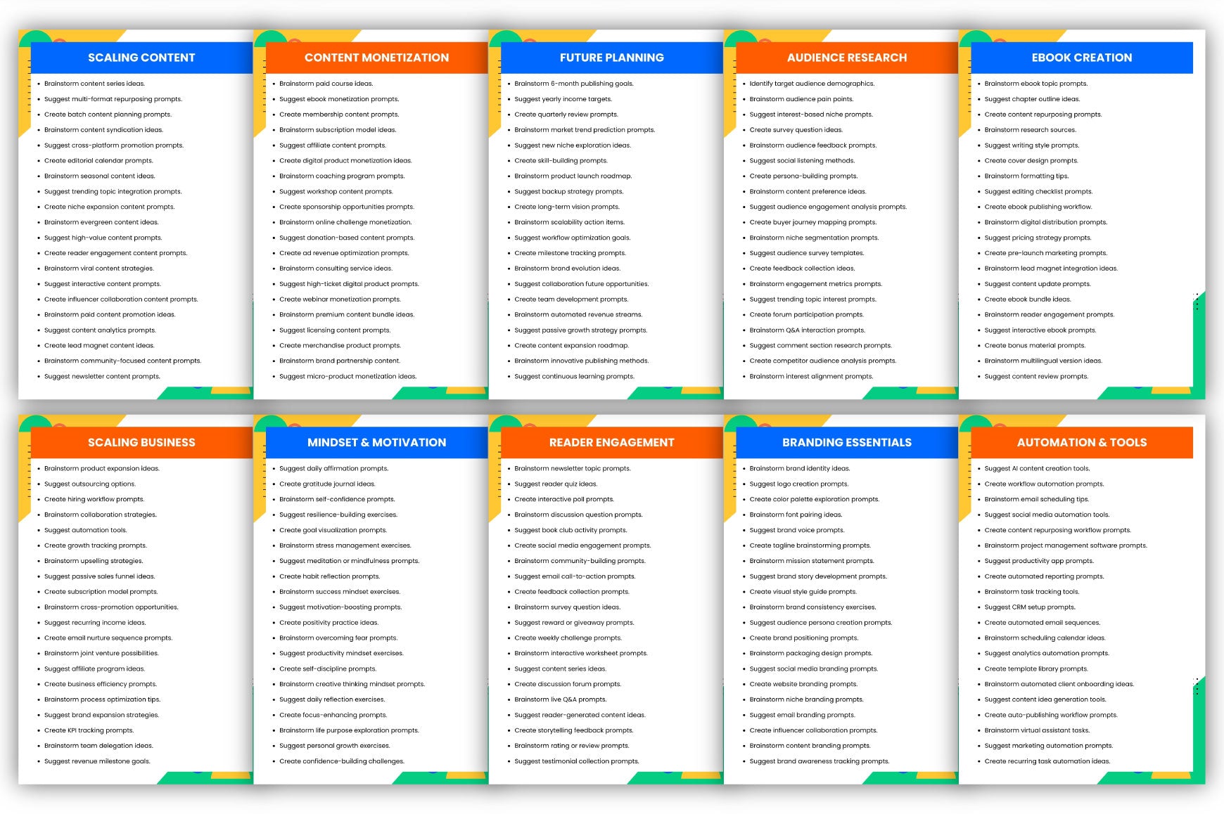 Passive Publishing Prompts for Creative Projects