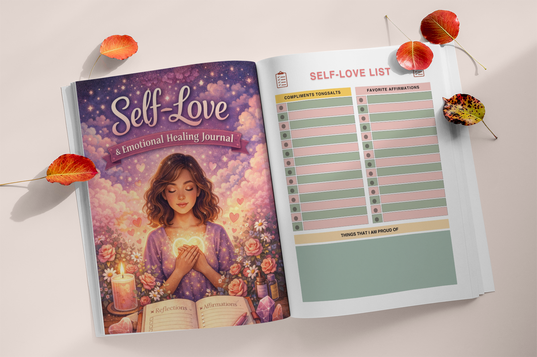 Self Love Emotional Healing Journal