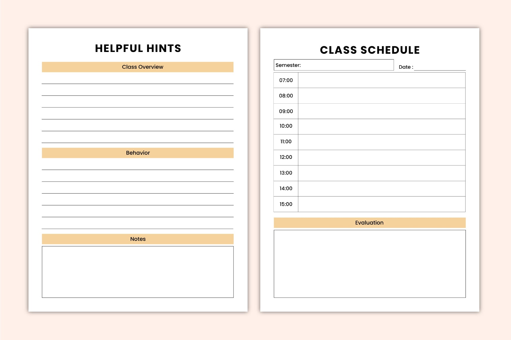 Teacher Productivity Planner