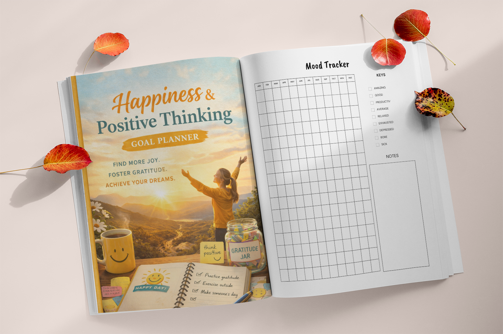 Happiness Positive Thinking Goal Planner