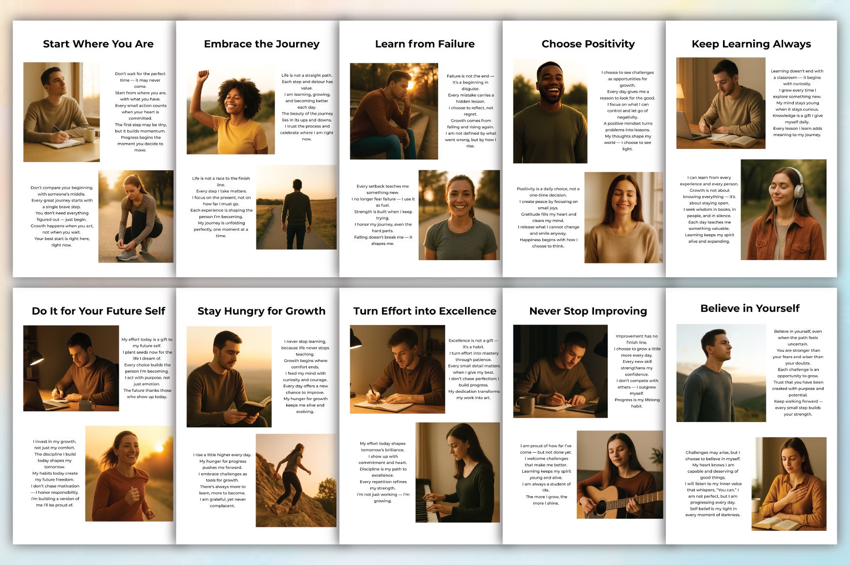 Self Improvement Guidebook Planner