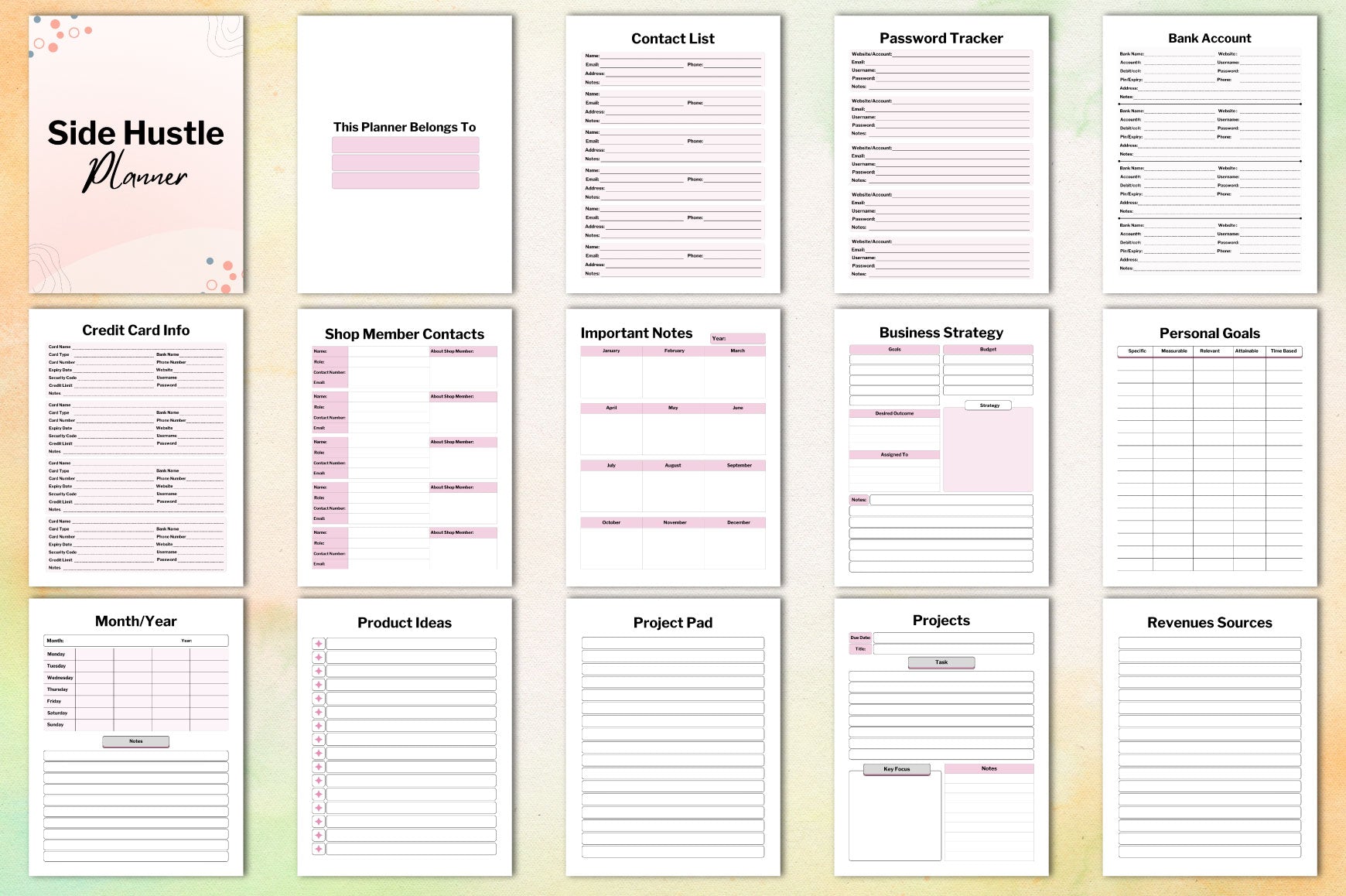 Side Hustle Planner