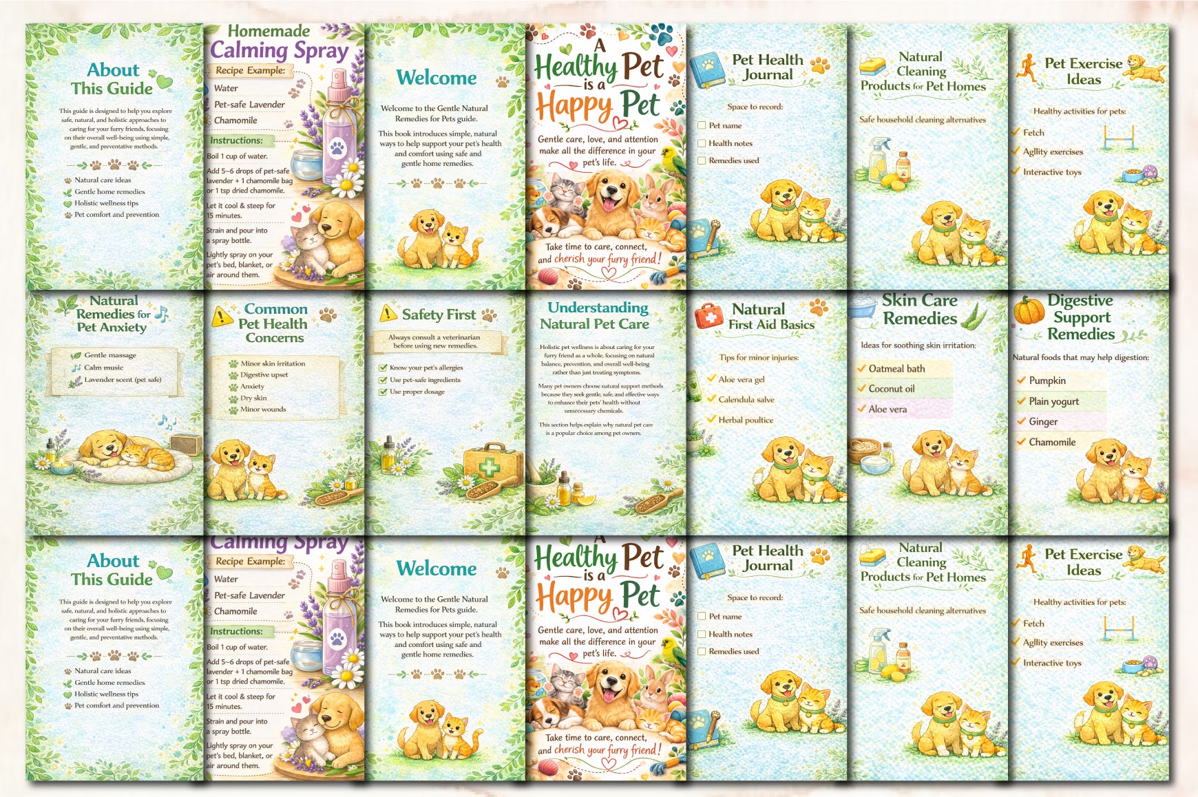 Gentle Natural Remedies for Pets Planner