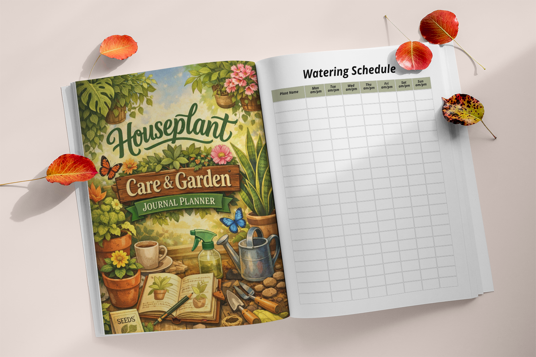 Houseplant Care Garden Journal