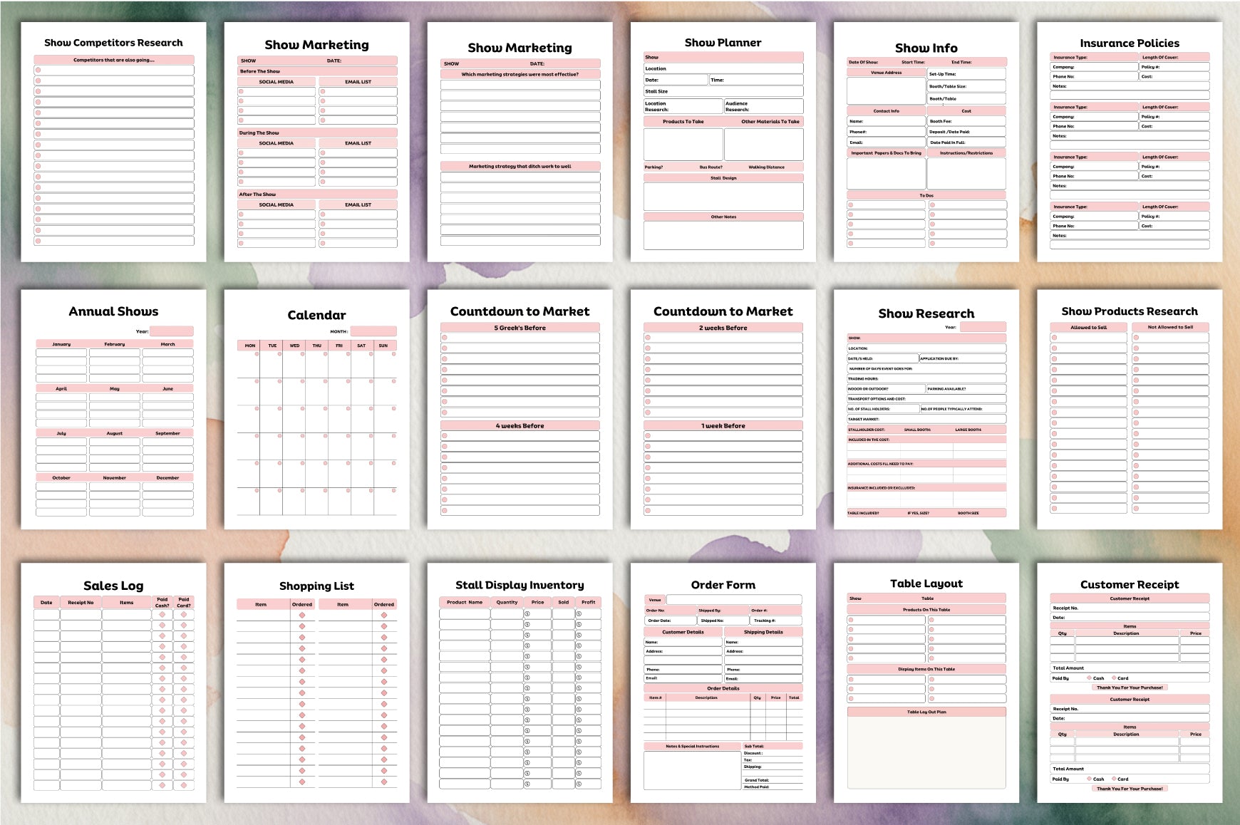 Craft Fair Planner