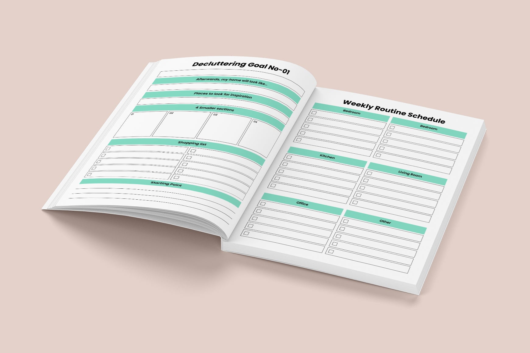 Home Declutter Organization Planner