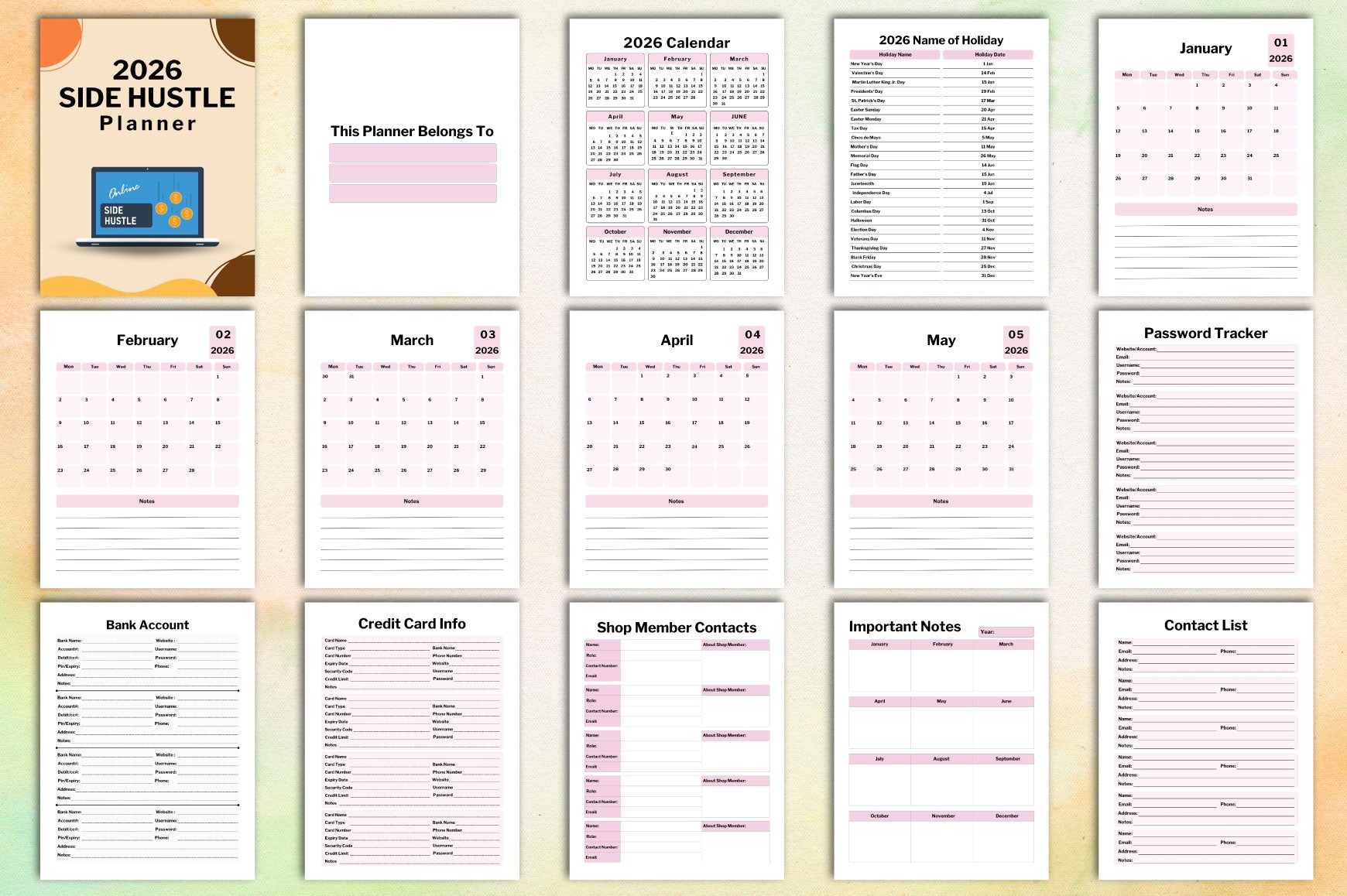 Side Hustle Planner