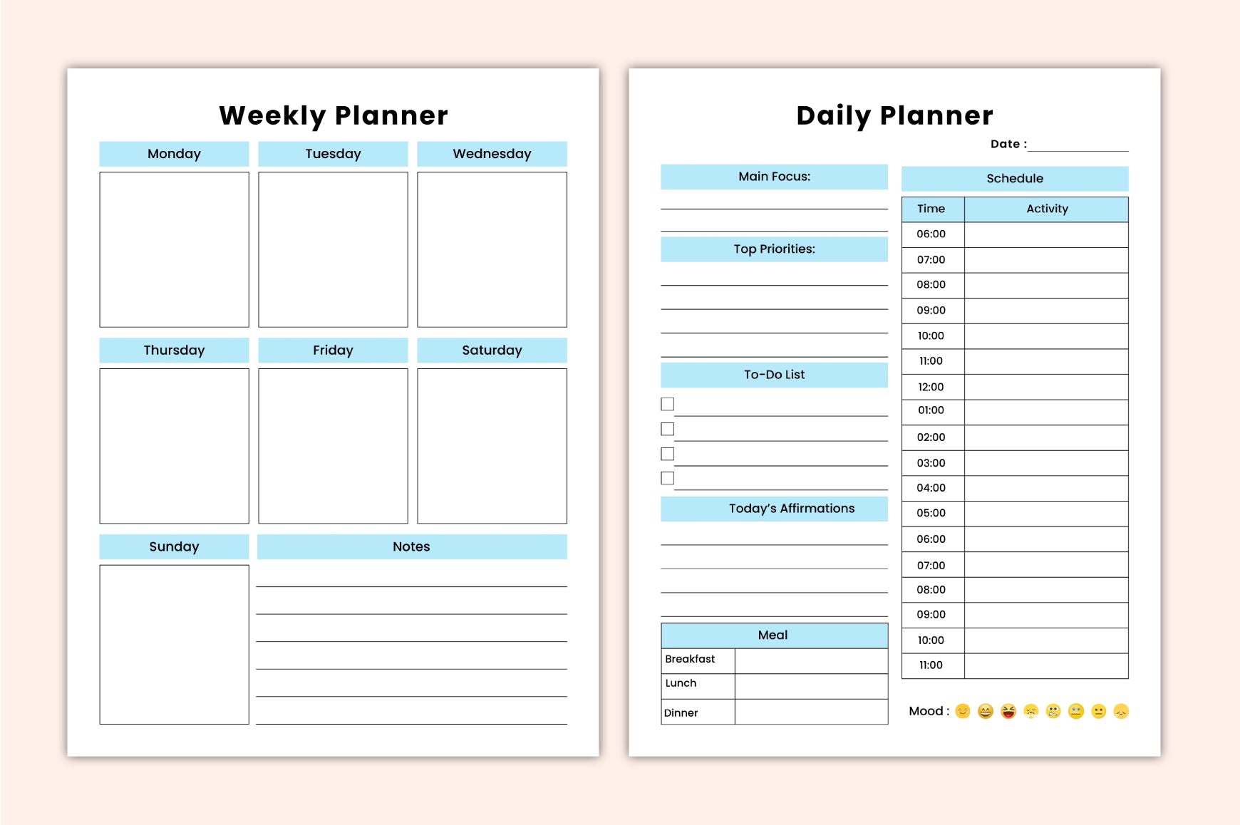 Daily & Weekly Goal Journal