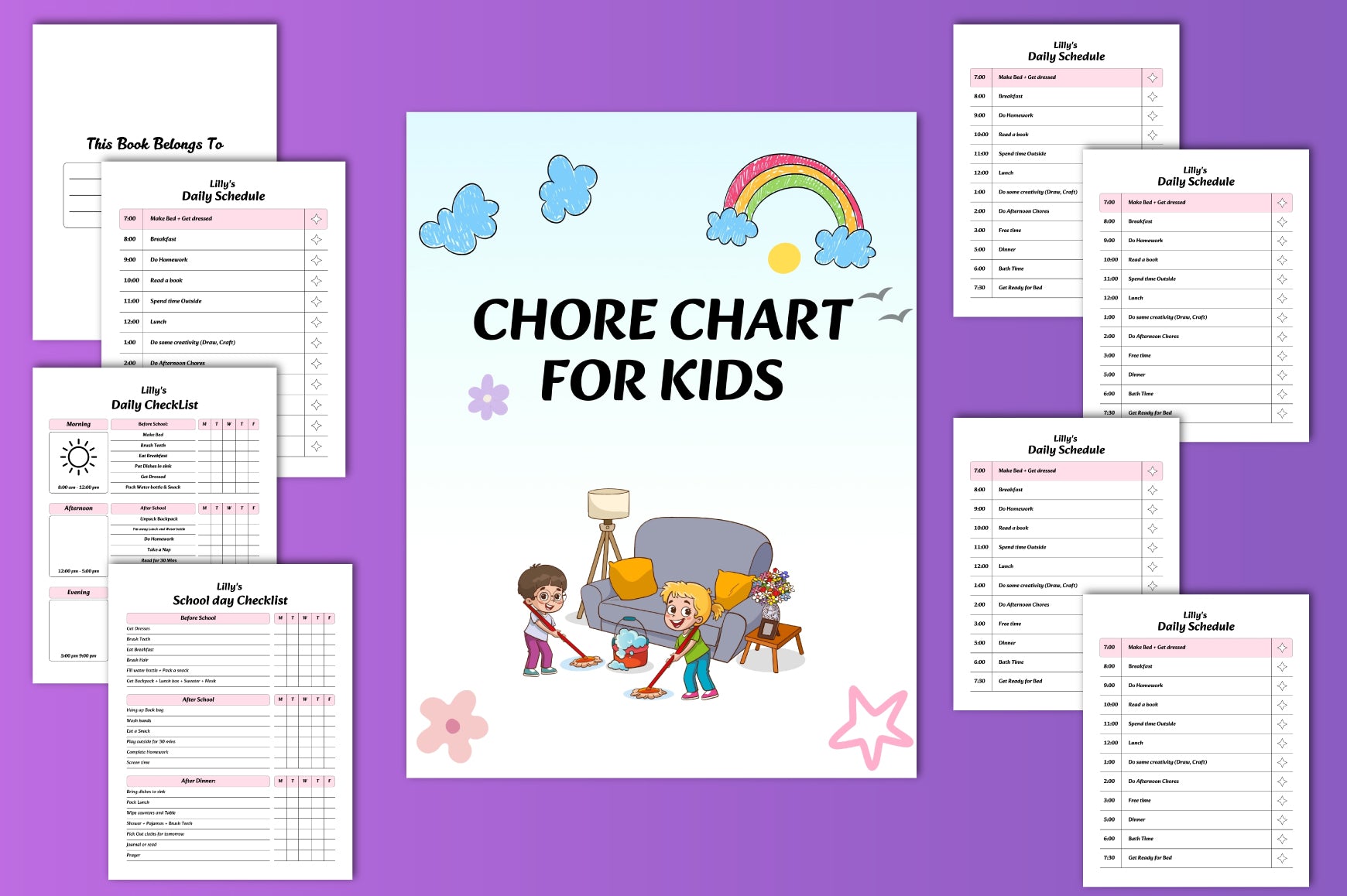 Chore Chart Planner for Kids