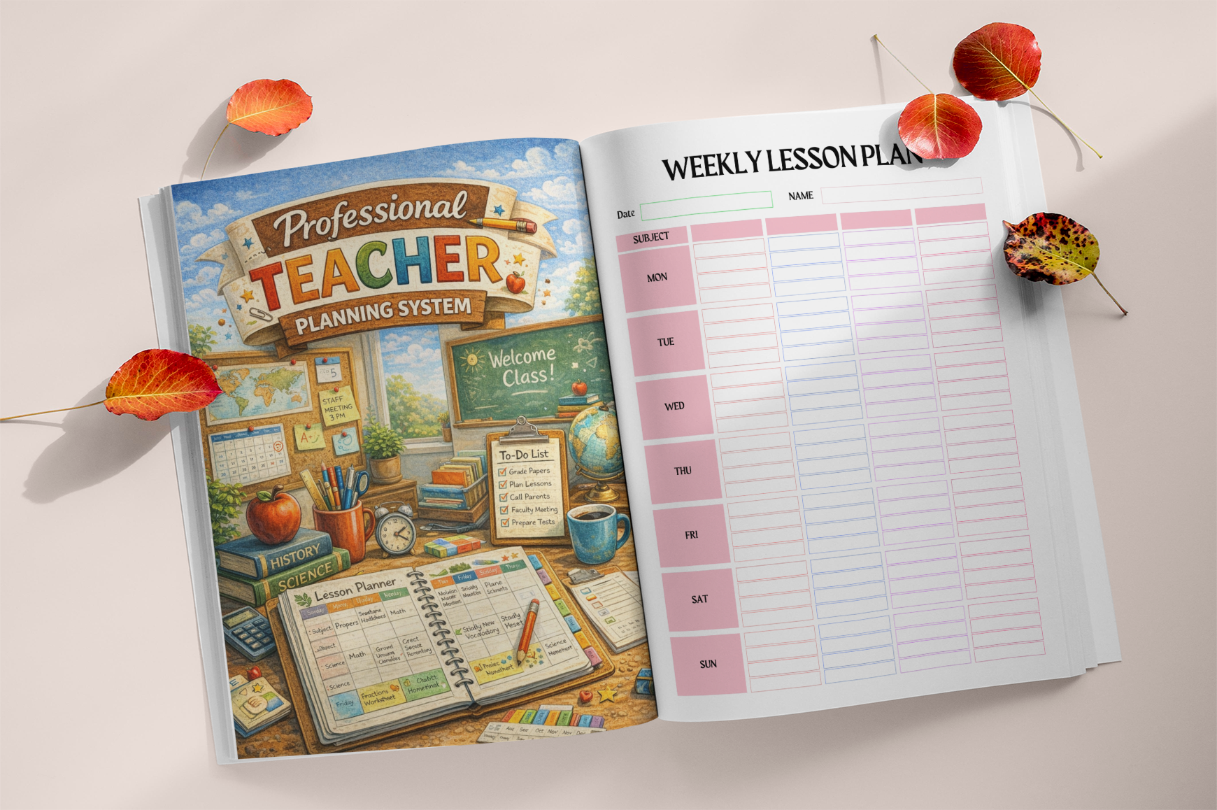 Professional Teacher Planning System Planner