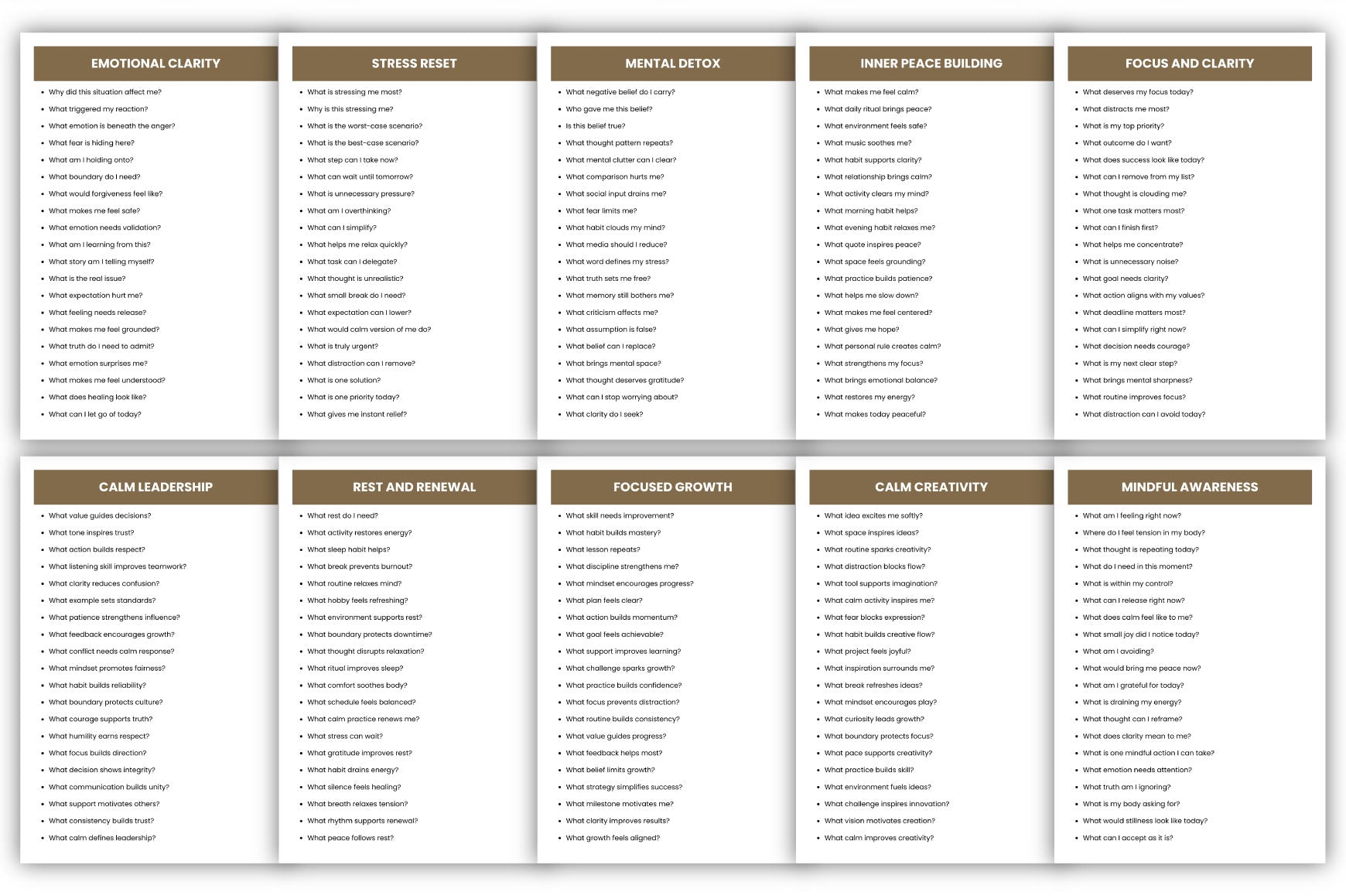 Calm Clarity Prompts for Mindfulness