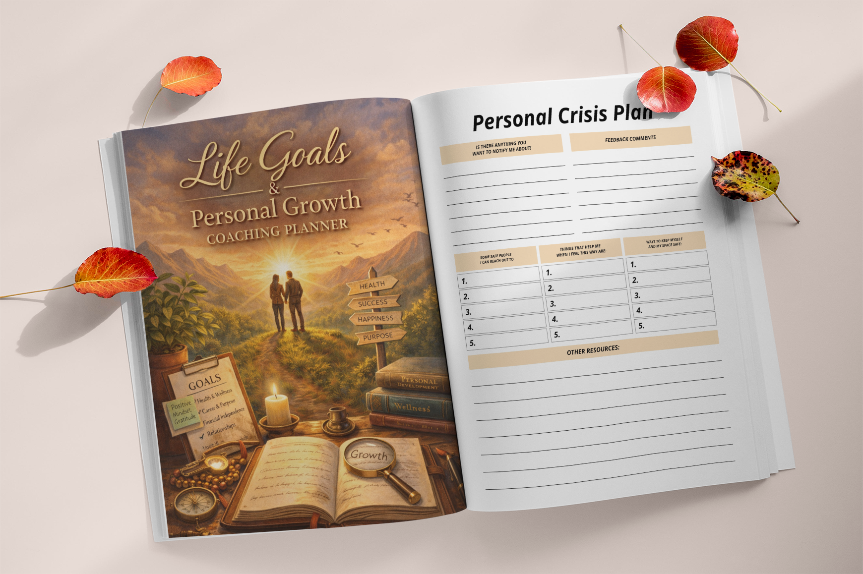 Life Goals Personal Growth Coaching Planner