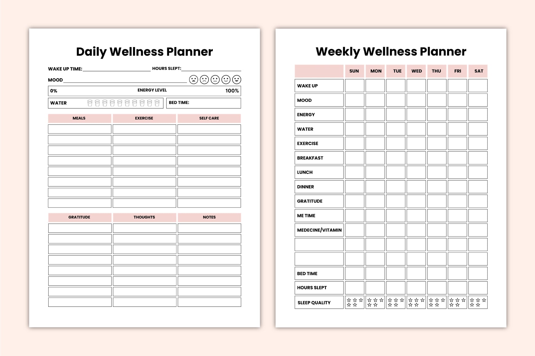 Self Care Well-Being Journal