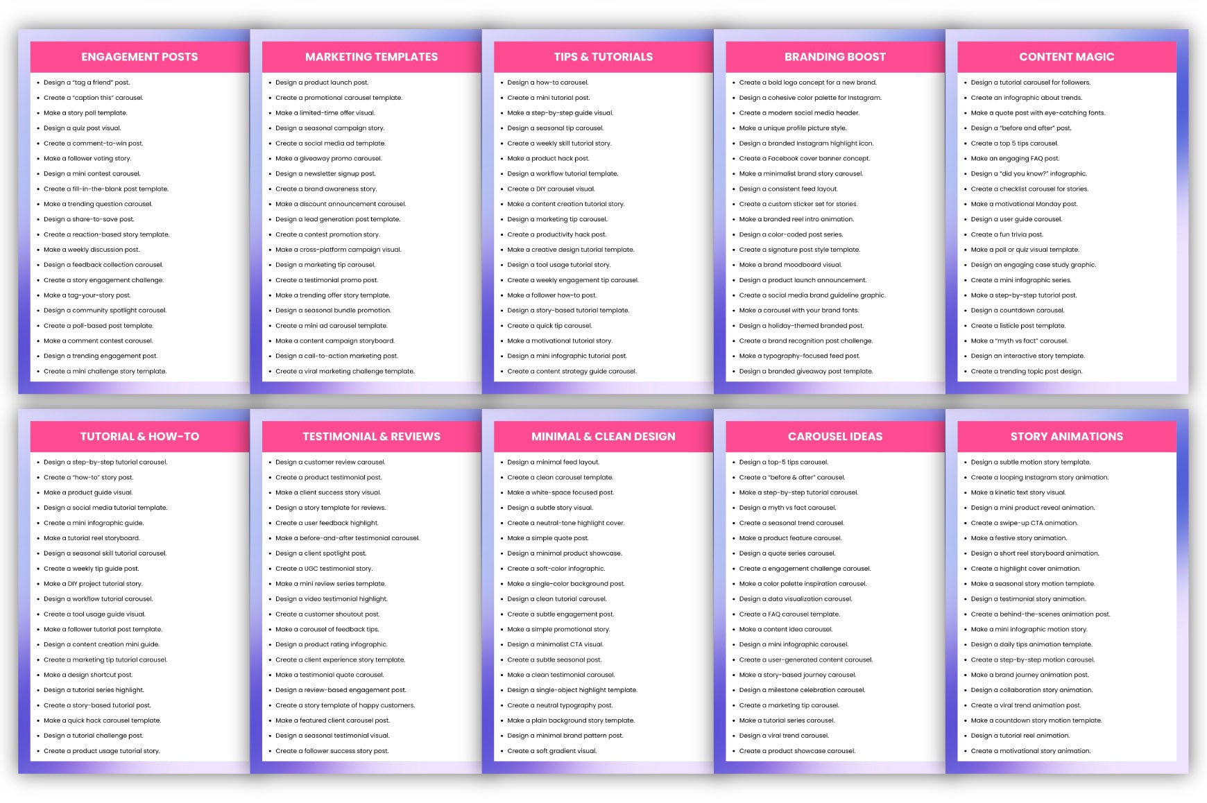 Social Media Prompts