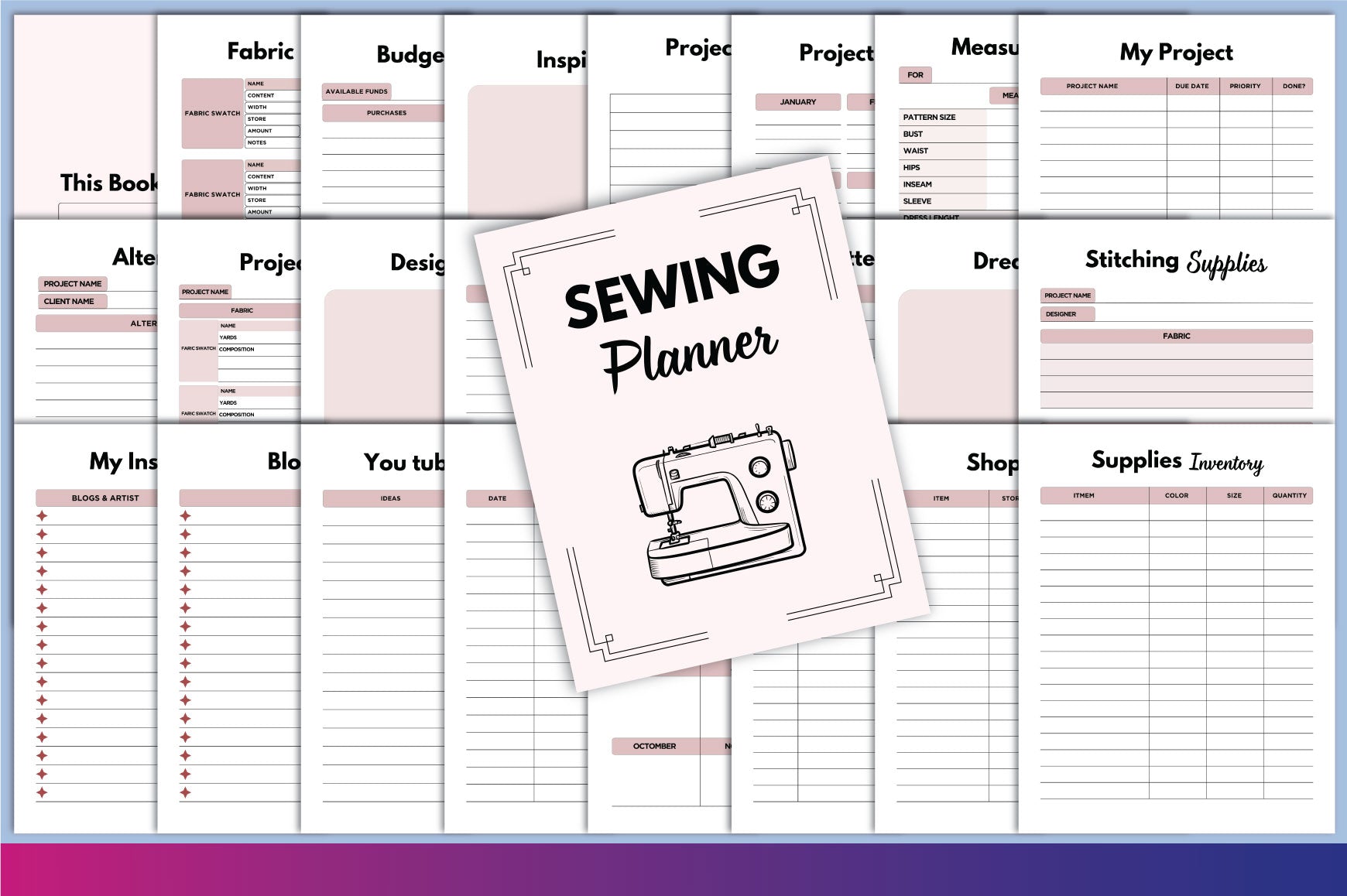 Sewing Planner Template