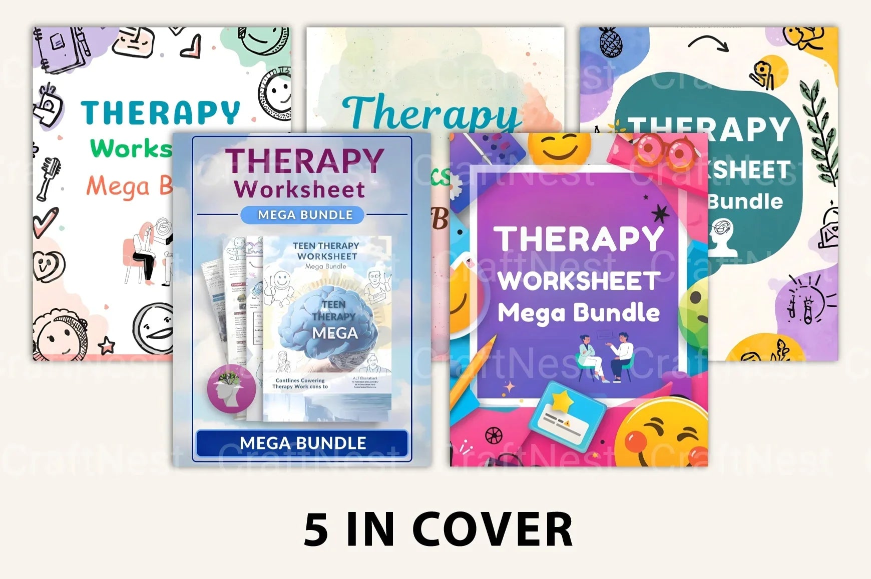 Therapy Worksheet Mega Pack - CraftNest - Digital Crafting and Art