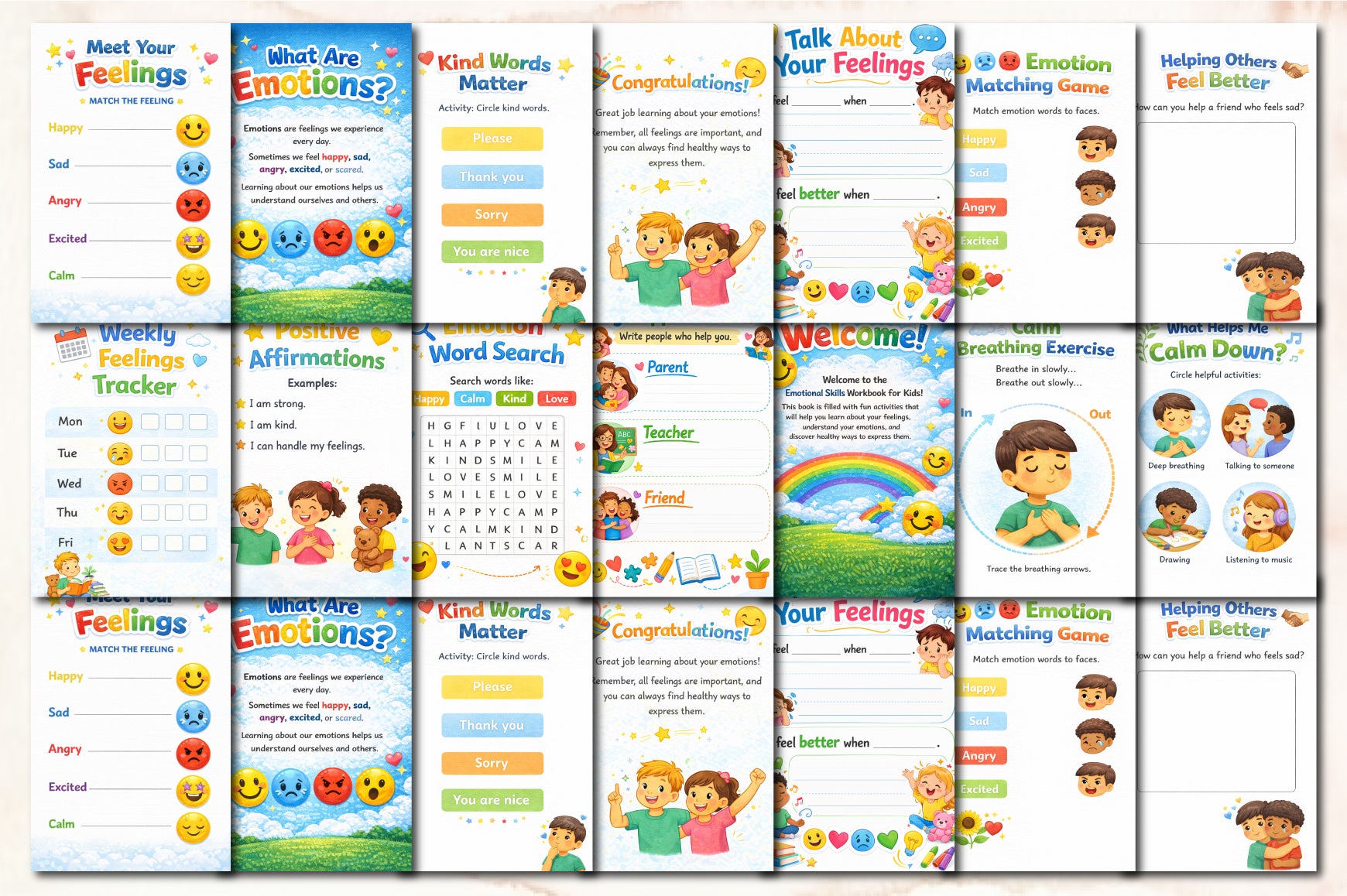 Emotional Skills Workbook for Kids