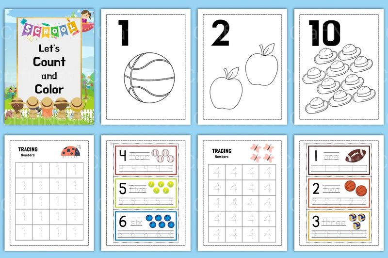 Count and Color Activity for Kids - CraftNest - Digital Crafting and Art