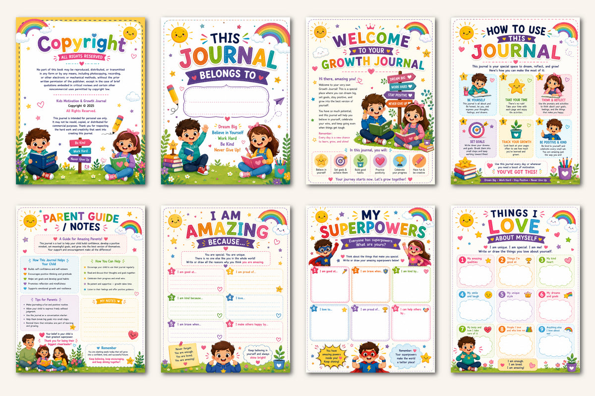 Kids Motivation Growth Journal