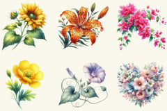 Summer Flower Clipart Bundle 2 - CraftNest - Digital Crafting and Art