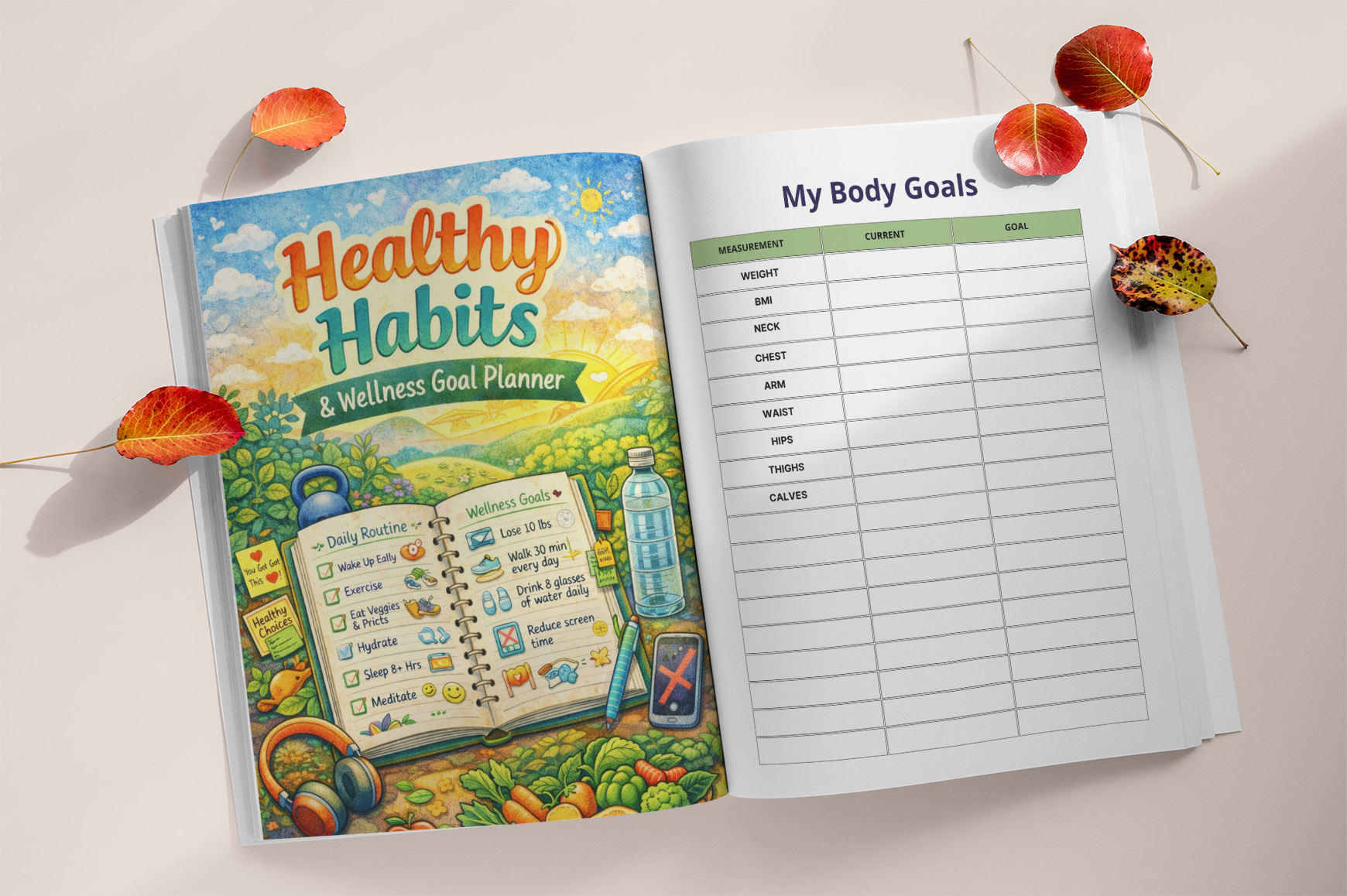 Healthy Habits Wellness Goal Planner