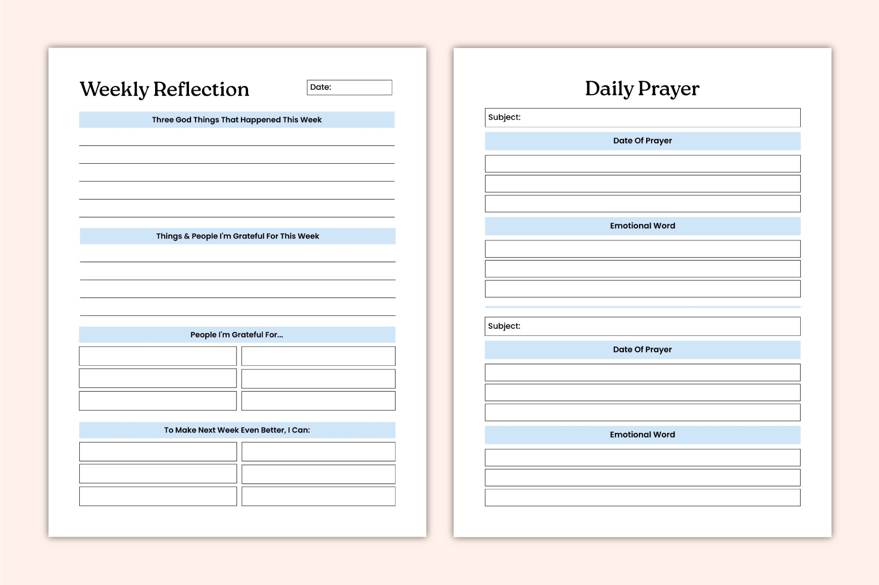 Reflection Prayer Journal