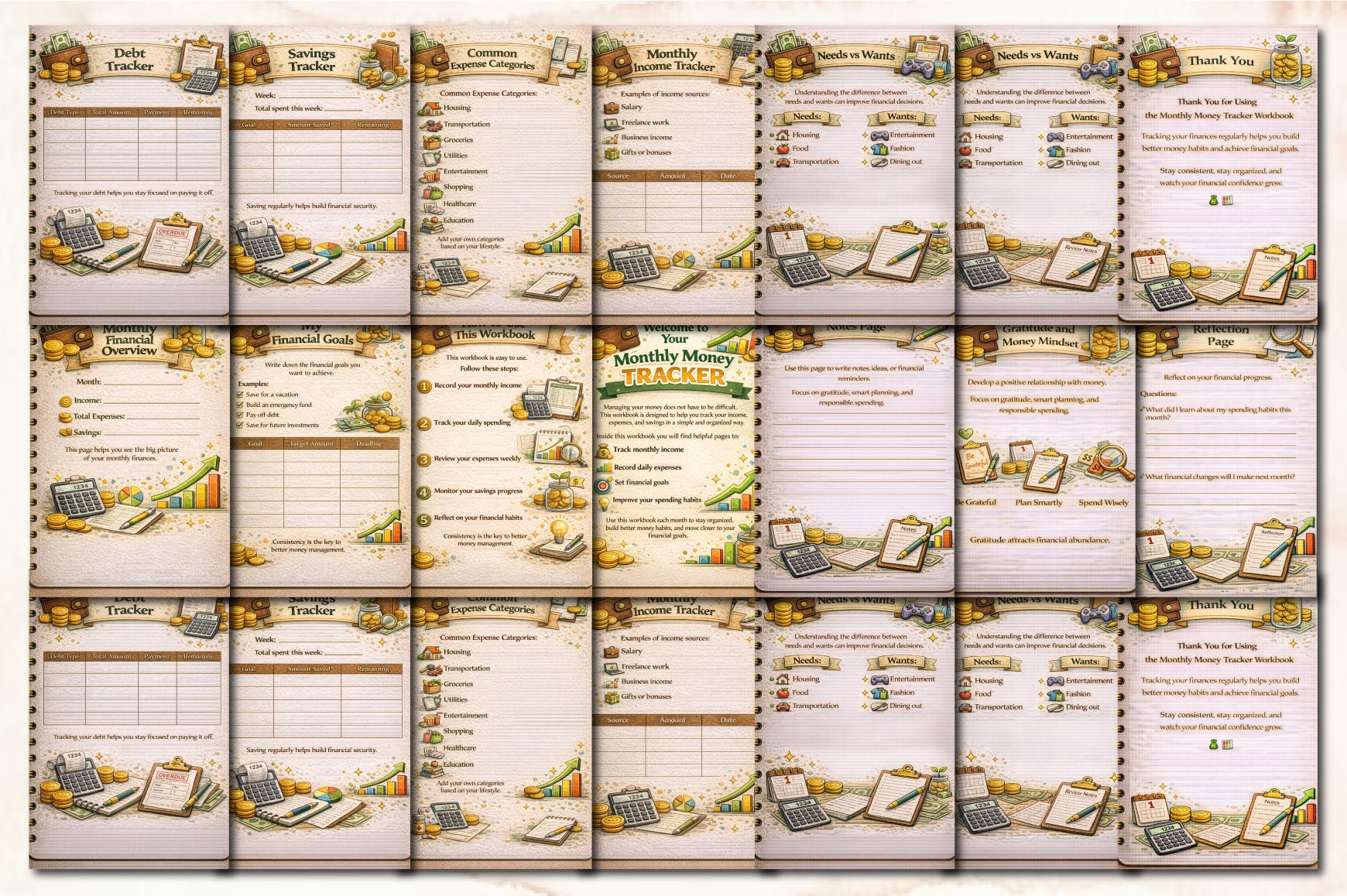 Monthly Money Workbook