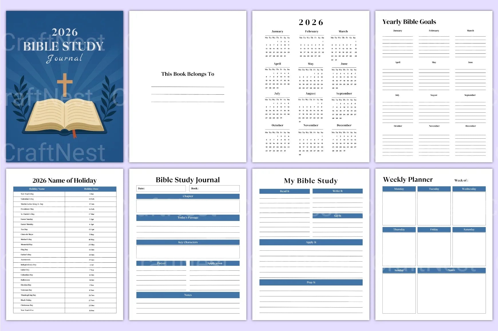 Bible Study Guide 10012 - CraftNest - Digital Crafting and Art