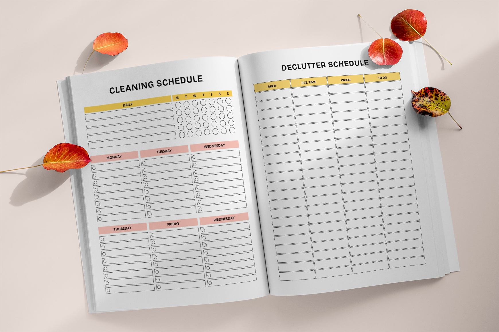 Home Organization Decluttering Success Planner