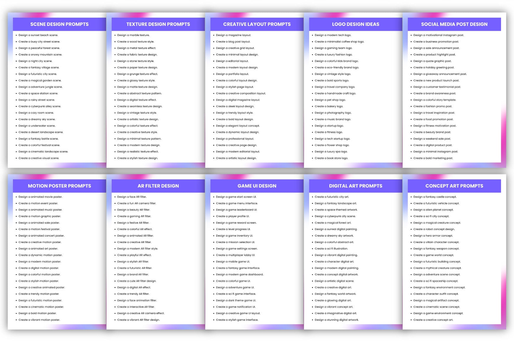 Online Designers Prompts