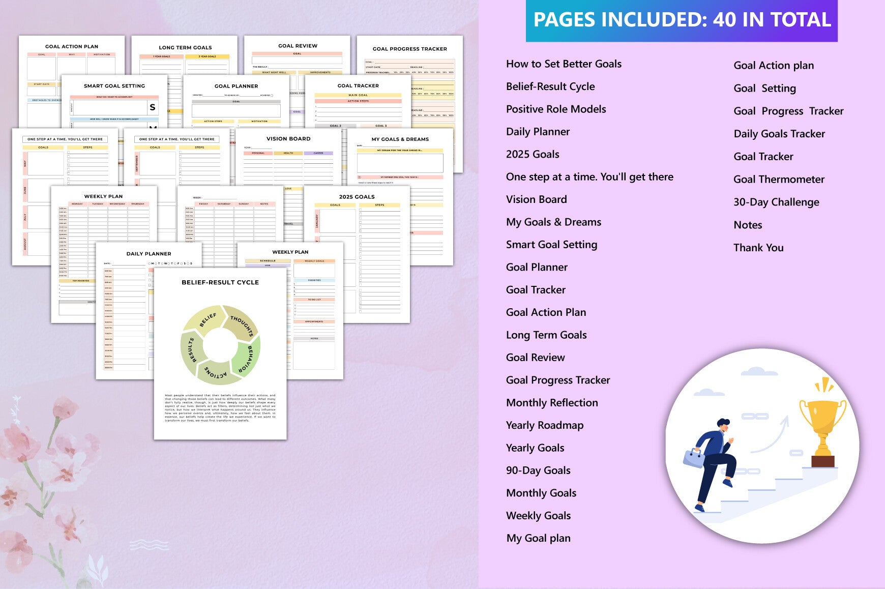 Goal Setting Motivation Planner
