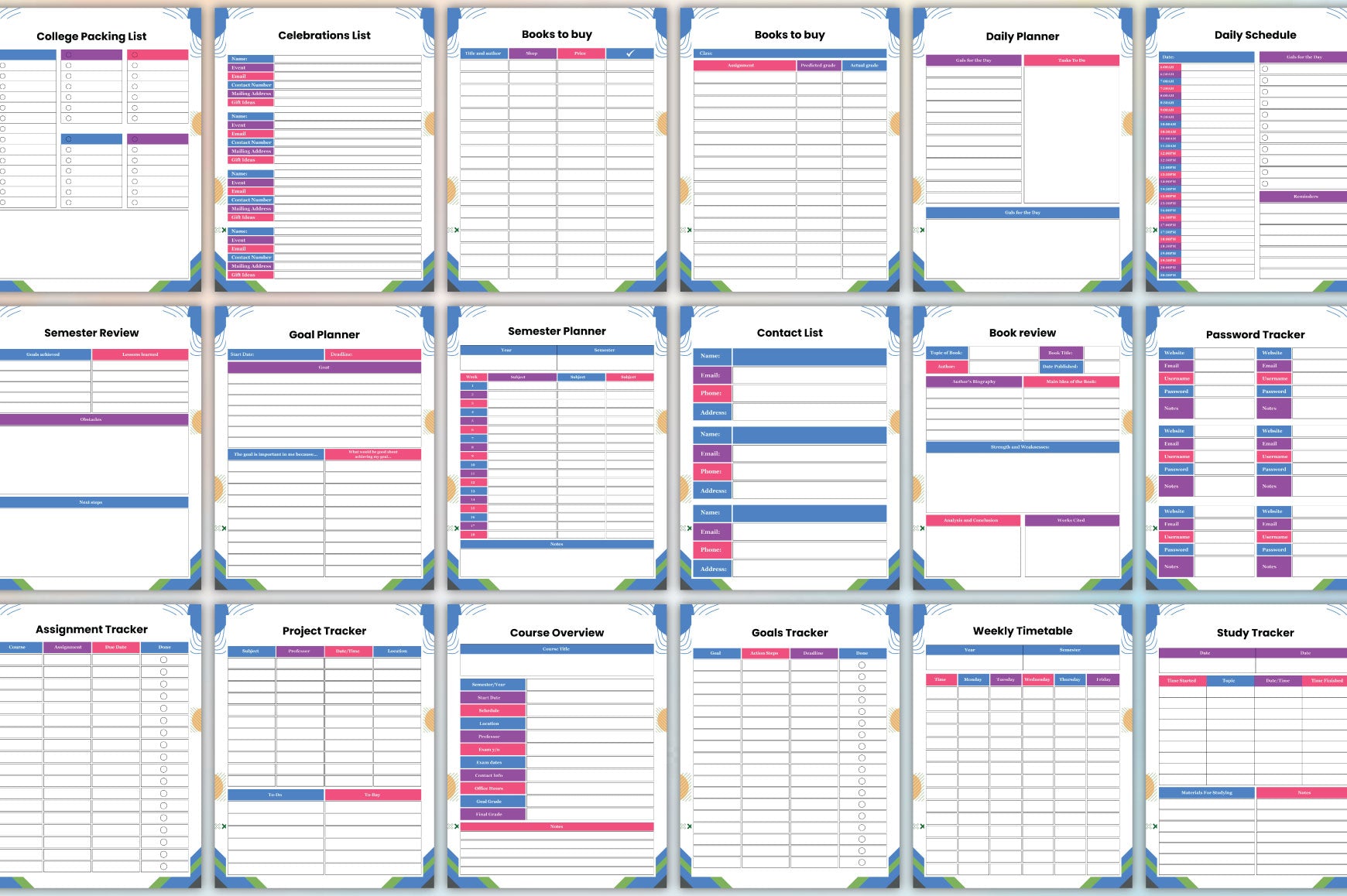 Student Success Method Planner