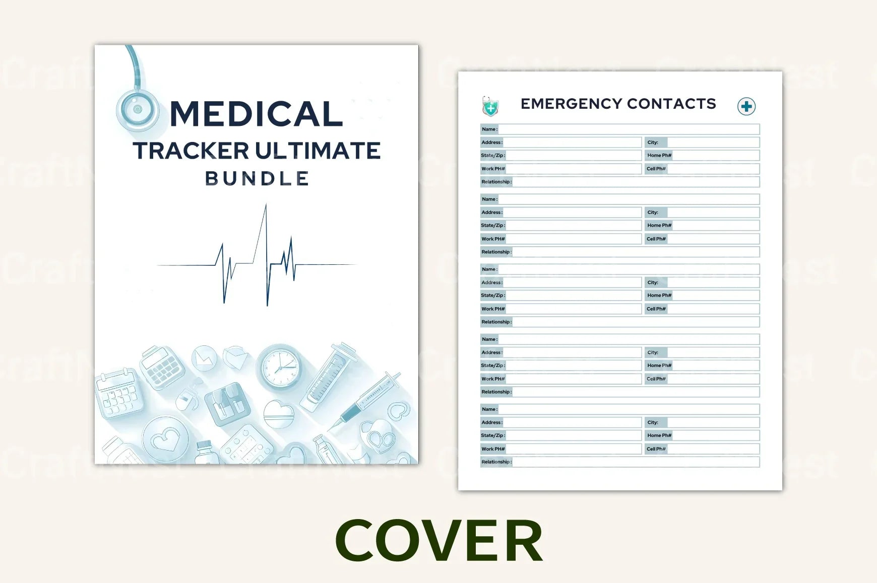 Medical Tracker Ultimate: Comprehensive Health Management Tool - CraftNest - Digital Crafting and Art