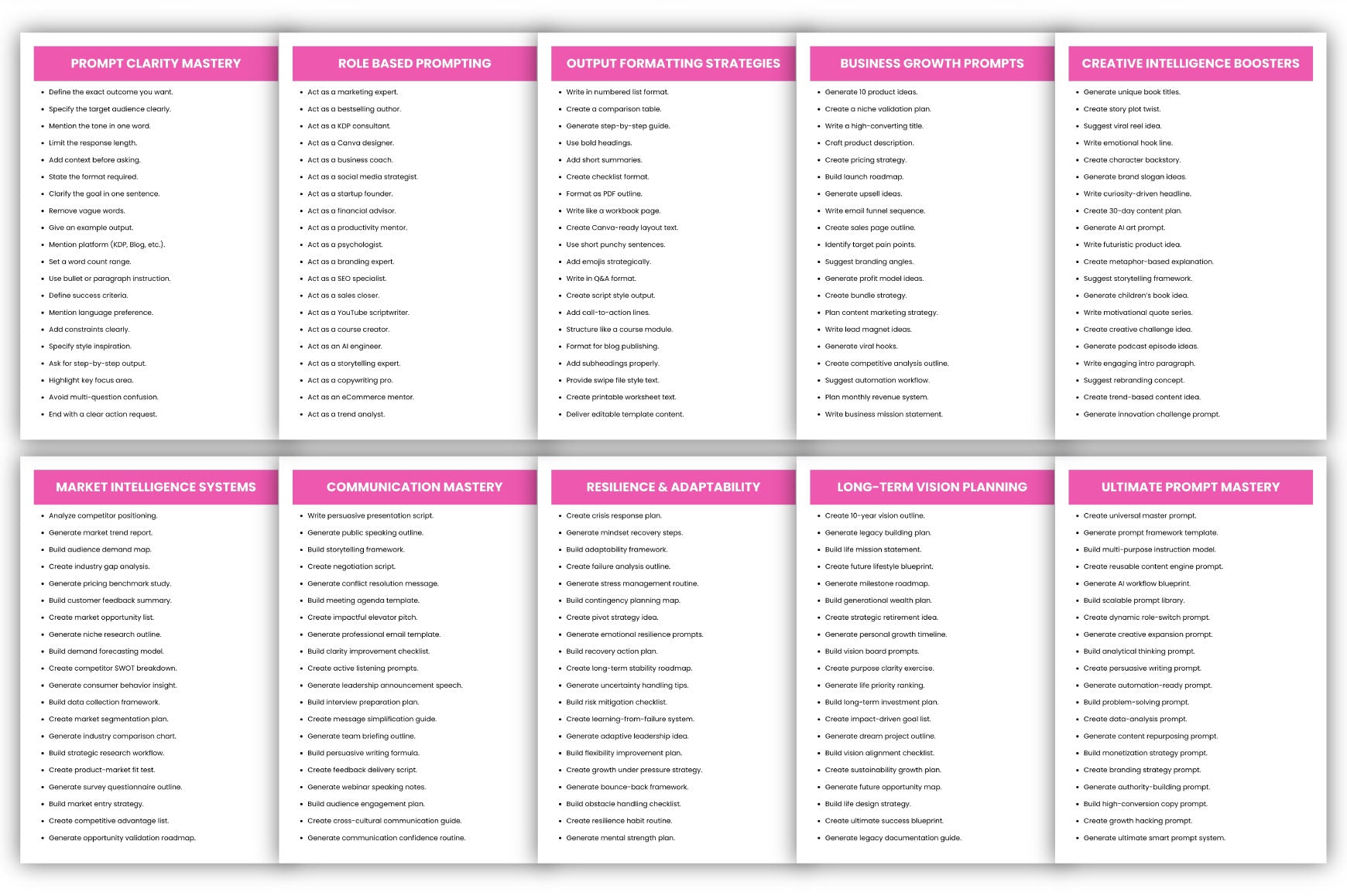 Smart Strategies Prompts
