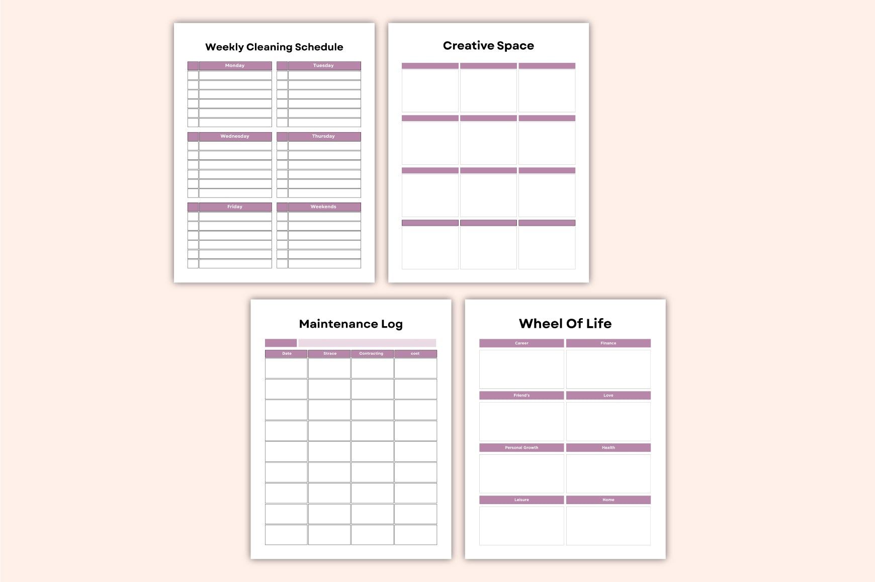 Family Home Binder Planner