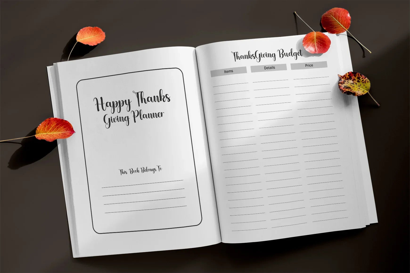 Thanksgiving Planner Interiors Bundle - CraftNest - Digital Crafting and Art